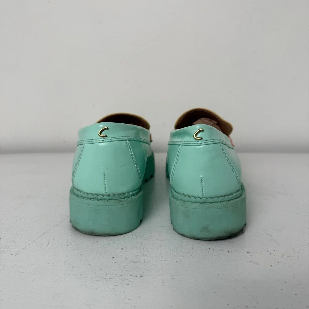 Circus NY Darielle Pastel Colorblock Platform Lug Sole Loafers Mint‎ Yellow 8.5